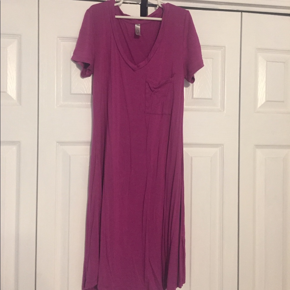 Magenta Tee-Shirt Dress
